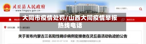 大同市疫情处罚/山西大同疫情举报热线电话-第2张图片